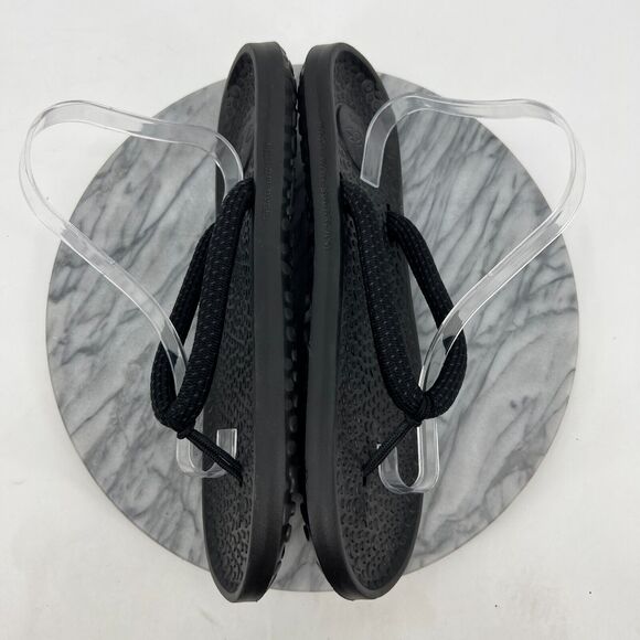 Allbirds Sugar Zeffer Flip Flops Mens 12 Black Thong Carbon Footprint Labeling main image 6